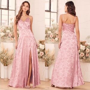 Lulus floral satin maxi dress FINAL SALE